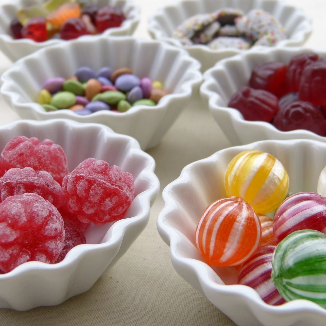 Bowls of sweets